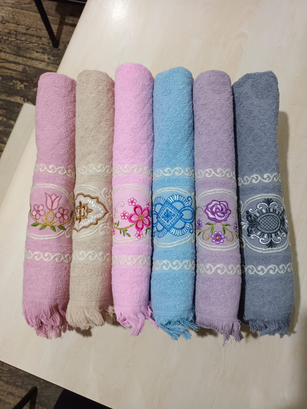 Çeyiz Havlusu - Nakışlı 12'li Düz Set