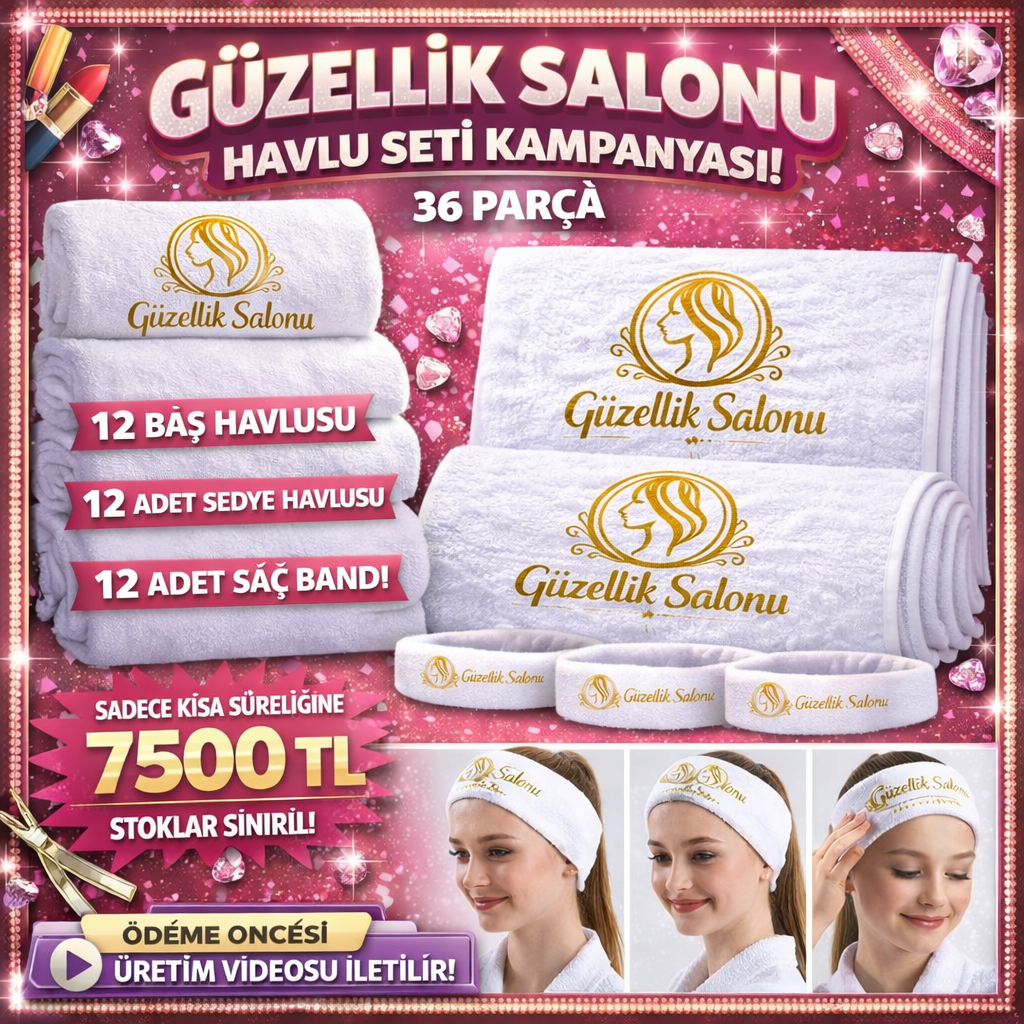 Güzellik Salonu Havlu Seti Kampanyası – 36 Parça