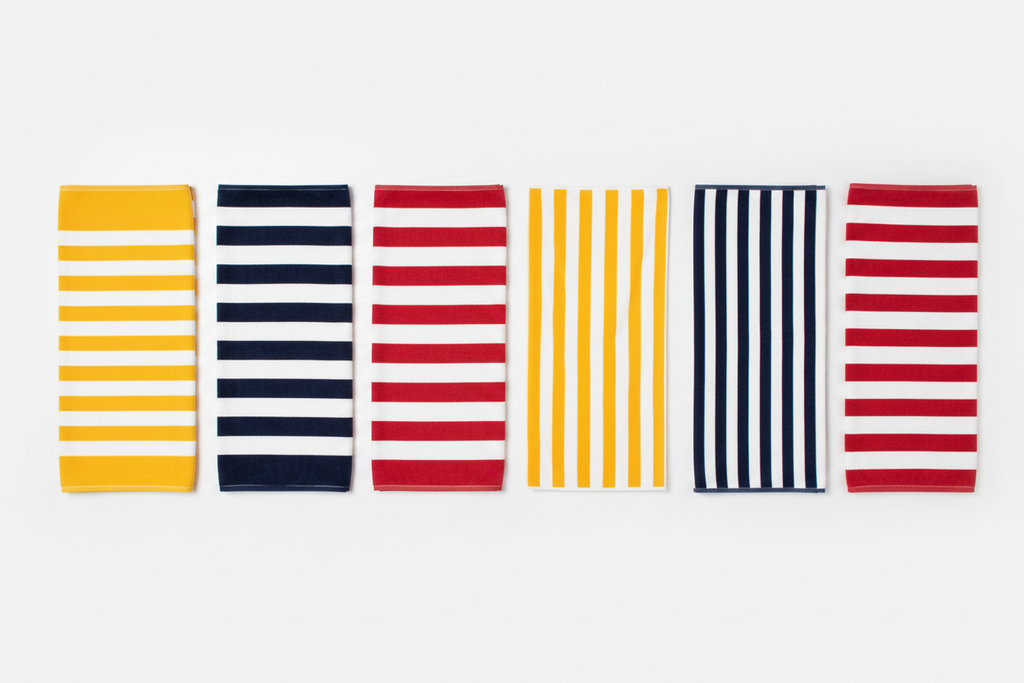 Çizgili Plaj Havlusu - Flat Lay Renk Koleksiyonu