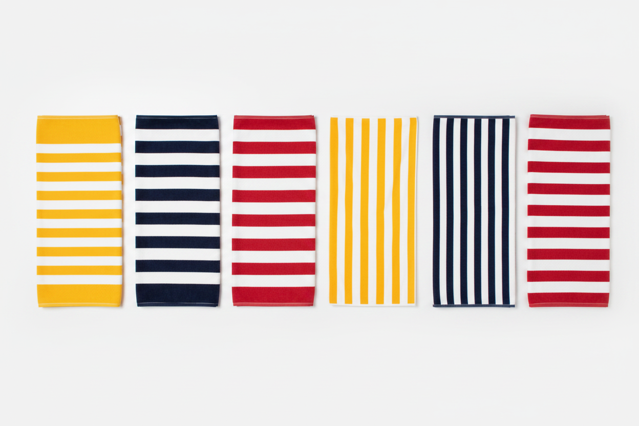 Çizgili Plaj Havlusu - Flat Lay Renk Koleksiyonu